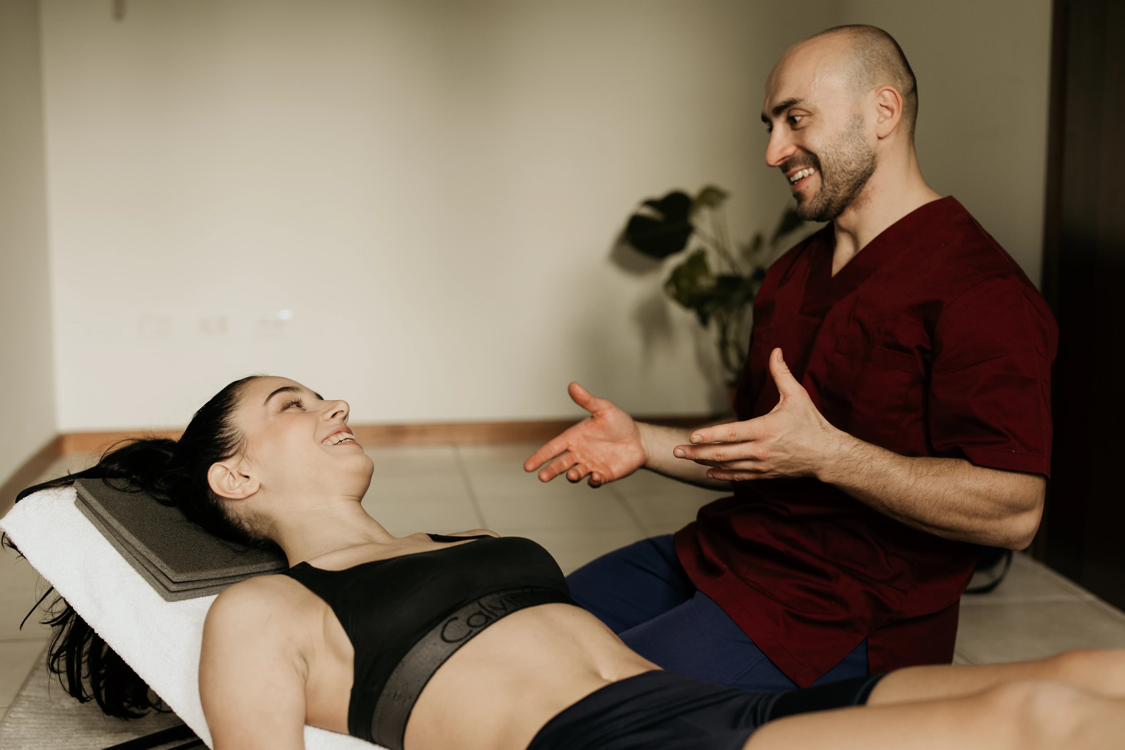 Sessione di massoterapia